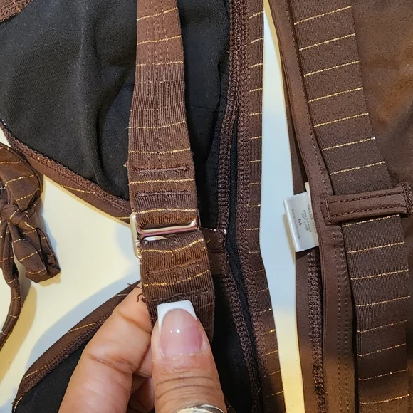 Isaac Mizrahi bown Stripes two pieces bikini set Size M - Picture 8 of 12